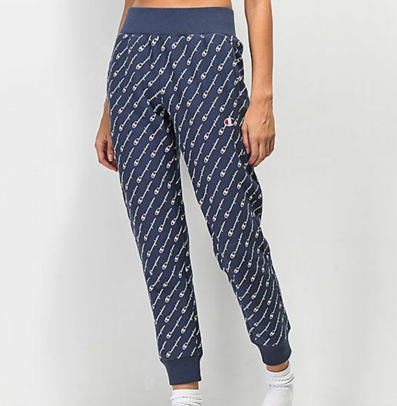 champion sweatpants all over print